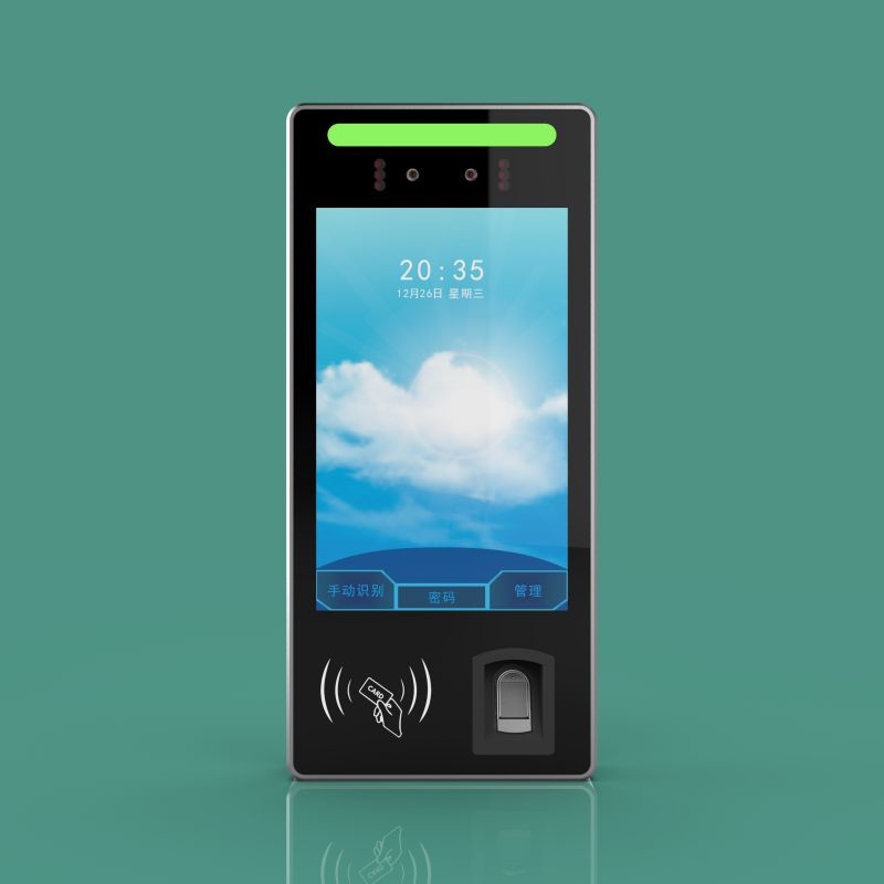 8寸人臉識別考勤機(指紋）